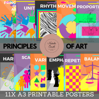 An image link to the principles of art posters. 11X A3 Printable Posters